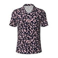 thumbnail image 1 of Balery Flower Printed Men’s Short Sleeve Polo Shirt, Midweight Men's Shirt,Golf Polo shirts -Small, 1 of 9