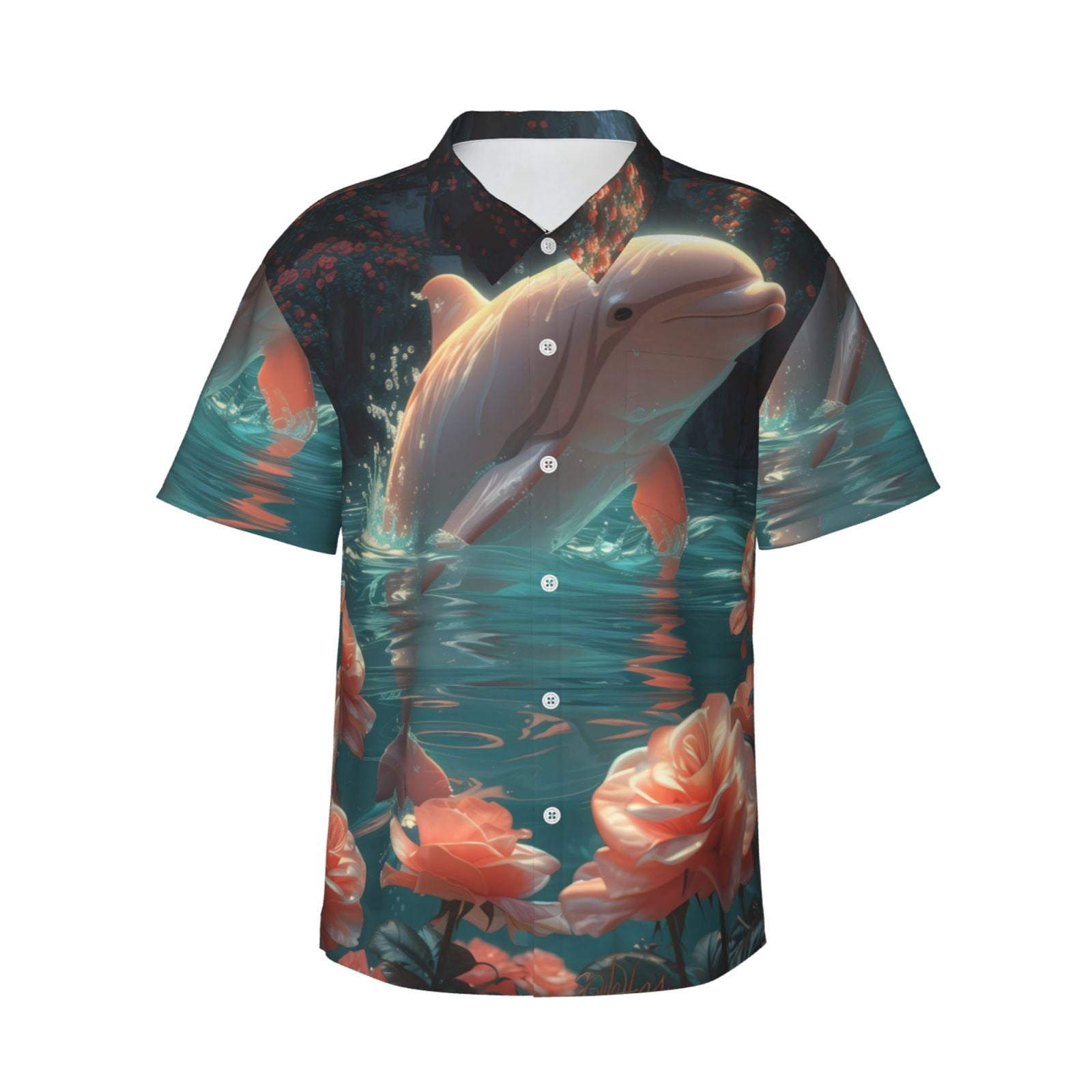 Fish And Dolphin Watercolor Hawaiian Shirt for men, women HO2379