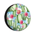 thumbnail image 1 of Balery Flowers And Cactustire Cover Waterproof Dust-Proof, Universal Spare Wheel Tire Cover For Trailer, Rv, Suv Truck And Vehicle Camper Accessories-14 Inch, 1 of 9