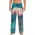thumbnail image 1 of Balery Flowers in Glass Vase print Men's Pajama Pants,Ultra Lightweight Pjs,Lounge Pant-Medium, 1 of 9