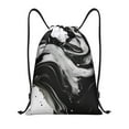 thumbnail image 1 of Balery Fluid Black White Paint Swirls Pattern Drawstring Backpack Bag Sport Gym Sackpack Cinch Bags Pattern Drawstring Backpack Bag Sport Gym Sackpack Cinch Bags -Medium, 1 of 6