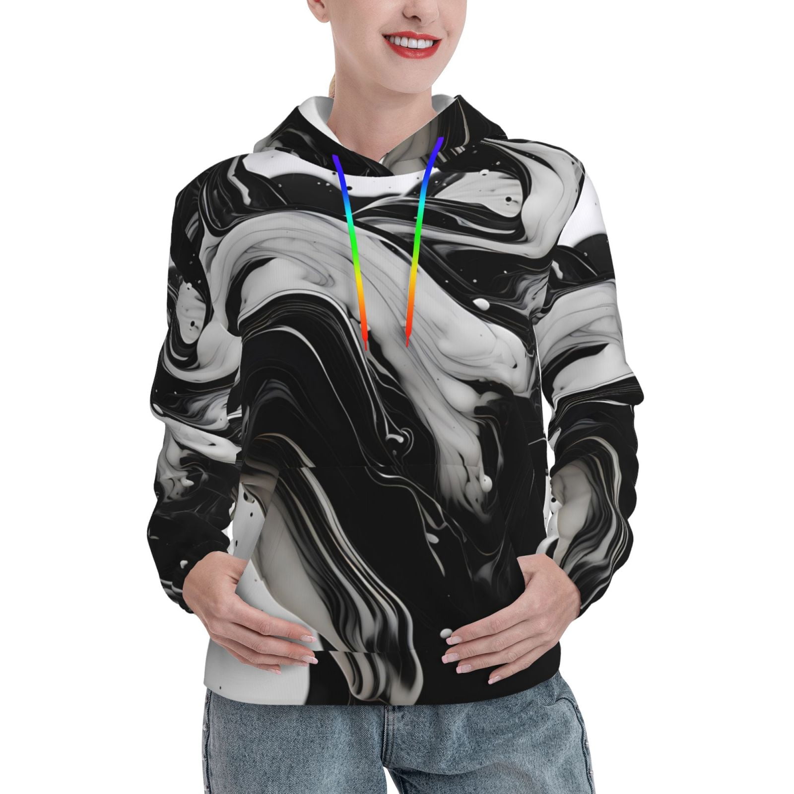 Sidefeel Women's Long Sleeve Hoodie Sweatshirt – Cozy Pullover With Kangaroo Pocket, Casual Everyday Wear - View #5