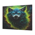 thumbnail image 1 of Balery Fluorescent Wolf Pattern Canvas Decorative Picture – 30x40in Premium Wall Art, Modern Canvas Print for Home Decor（Horizontal）, 1 of 6