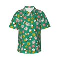 thumbnail image 1 of Balery Flying Bees Print Men's Hawaiian Shirts Short Sleeve Beach Shirt Relaxed Fit Vacation Button Down Shirts-Medium, 1 of 9