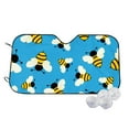 thumbnail image 1 of Balery Flying Bees Windshield Sun Shade, Car Front Window Sunshade Cover ,Automotive Interior Portected Blocks Uv Rays For Car Pickup Truck Suv Accessories- Medium, 1 of 7