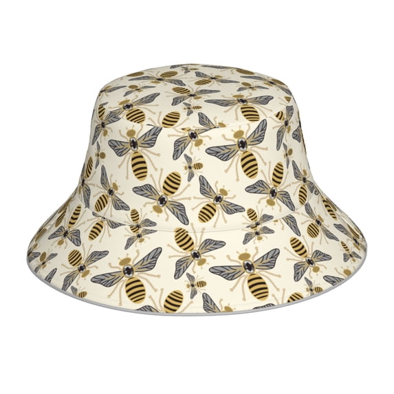 Balery Flying Bees1 Sun Hats for Men Women Bucket Hat UPF 50+ Buckey Hat Boonie Hat Foldable UV Protection Hiking Beach Fishing Summer