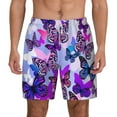 thumbnail image 1 of Balery Flying Butterflies Mens Swim Trunks Swim Shorts for Men Quick Dry Inseam Beach Shorts with Compression Liner Pocket-Large, 1 of 9