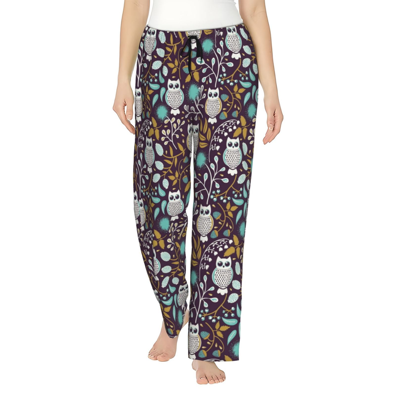 Balery Forest Cute Owl print Women s Pajama Pants Ultra Lightweight Pjs Lounge Pant Small Walmart