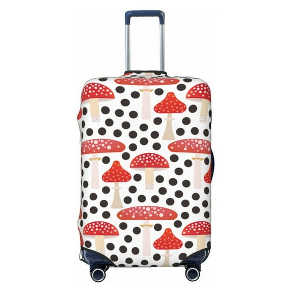 Balery Forest Mushrooms Luggage Cover Protector, Scratch And Dirt Resistant, Fits 18-32 Inch Luggage - Small