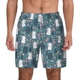 thumbnail image 1 of Balery Forest Rabbit Mens Swim Trunks Swim Shorts for Men Quick Dry Inseam Beach Shorts with Compression Liner Pocket-Medium, 1 of 9