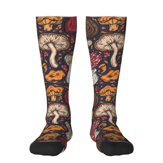 Balery Forest Wild Mushroom Fun Novelty Socks Men'S Women'S Crew Socks Funny Crazy Novelty Socks Quirky And Cool Socks