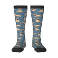 thumbnail image 1 of Balery French Bulldog Yoga Fun Novelty Socks Men'S Women'S Crew Socks Funny Crazy Novelty Socks Quirky And Cool Socks, 1 of 9