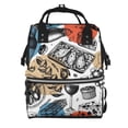 thumbnail image 1 of Balery French Food Mummy Backpack - Waterproof Twill Canvas, Large Capacity Diaper Bag with Multiple Pockets and Adjustable Straps, 1 of 6