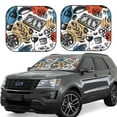 thumbnail image 1 of Balery French Food Sun Shield 2 Pack For Car Front Windows Foldable Sun Visor Protector Blocks Max Uv Rays And Keeps Your Vehicle Cool For Most Sedans Suv Truck, 1 of 7