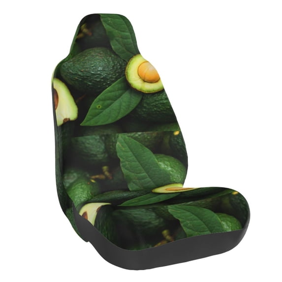 Balery Fresh Avocados Pattern Car Seat Cover - Soft & Breathable Front Premium Covers with Non-Slip Protector Fits Most Automotive, Vans, SUVs, Trucks - 1 Unit
