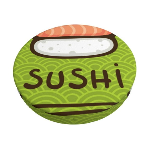 Balery Fresh Sushi Velvet Round Bar Chair Cushion Cover Adjustable, Protects From Scratches And Stains, Soft & Washable Ideal For Wooden And Metal Stools - 13 Inch