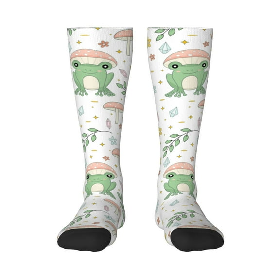 Balery Frog And Mushrooms Fun Novelty Socks Men'S Women'S Crew Socks Funny Crazy Novelty Socks Quirky And Cool Socks