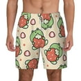 thumbnail image 1 of Balery Frog Hold Strawberry Mens Swim Trunks Swim Shorts for Men Quick Dry Inseam Beach Shorts with Compression Liner Pocket-XX-Large, 1 of 9