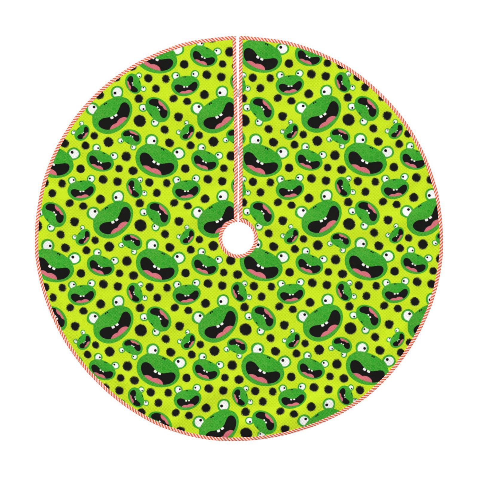 Balery Frogs Printed Christmas Tree Skirt , Merry Christmas Party