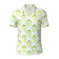 thumbnail image 1 of Balery Frogs and Dragonflies Printed Men’s Short Sleeve Polo Shirt, Midweight Men's Shirt,Golf Polo shirts -3X-Large, 1 of 8