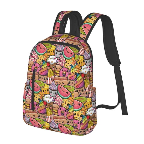 Balery Fruit-Flavored Ice-Cream Lightweight Backpack for Men and Women - Durable and Water-Resistant, Ideal for School, Work, Travel, and Everyday Use