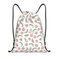 Balery Fruit Pattern Drawstring Backpack Bag Sport Gym Sackpack Cinch