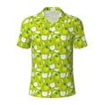 thumbnail image 1 of Balery Fruit Printed Men’s Short Sleeve Polo Shirt, Midweight Men's Shirt,Golf Polo shirts -XX-Large, 1 of 9