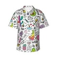 thumbnail image 1 of Balery Fun Animal with Unicorn Print Men's Hawaiian Shirts Short Sleeve Beach Shirt Relaxed Fit Vacation Button Down Shirts-3X-Large, 1 of 9