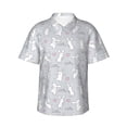 thumbnail image 1 of Balery Fun Rabbit Print Men's Hawaiian Shirts Short Sleeve Beach Shirt Relaxed Fit Vacation Button Down Shirts-Large, 1 of 9