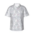thumbnail image 1 of Balery Fun Rabbit Print Men's Hawaiian Shirts Short Sleeve Beach Shirt Relaxed Fit Vacation Button Down Shirts-X-Large, 1 of 9