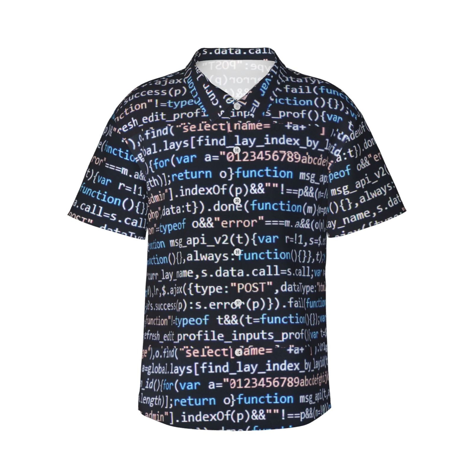 Balery Function Source Code Print Men's Hawaiian Shirts Short Sleeve ...