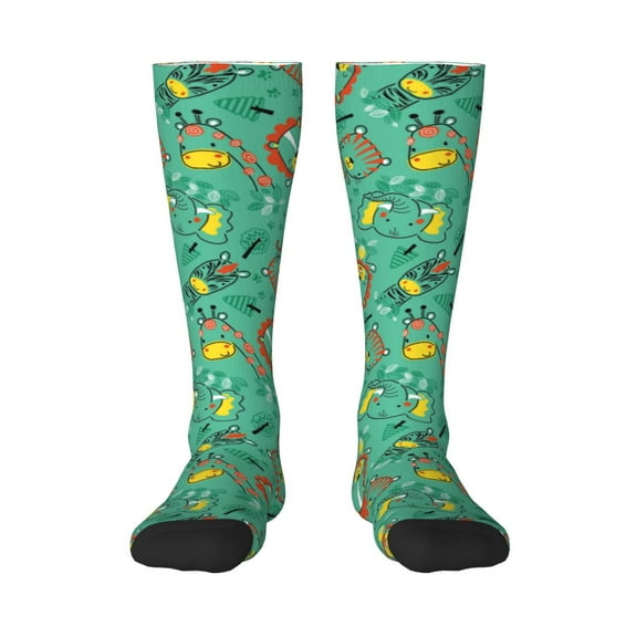 Balery Funny Animals In Jungle Fun Novelty Socks Men'S Women'S Crew Socks Funny Crazy Novelty Socks Quirky And Cool Socks