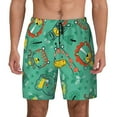 thumbnail image 1 of Balery Funny Animals in Jungle Mens Swim Trunks Swim Shorts for Men Quick Dry Inseam Beach Shorts with Compression Liner Pocket-Small, 1 of 9