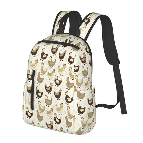 Balery Funny Chicken Lightweight Backpack for Men and Women - Durable and Water-Resistant, Ideal for School, Work, Travel, and Everyday Use
