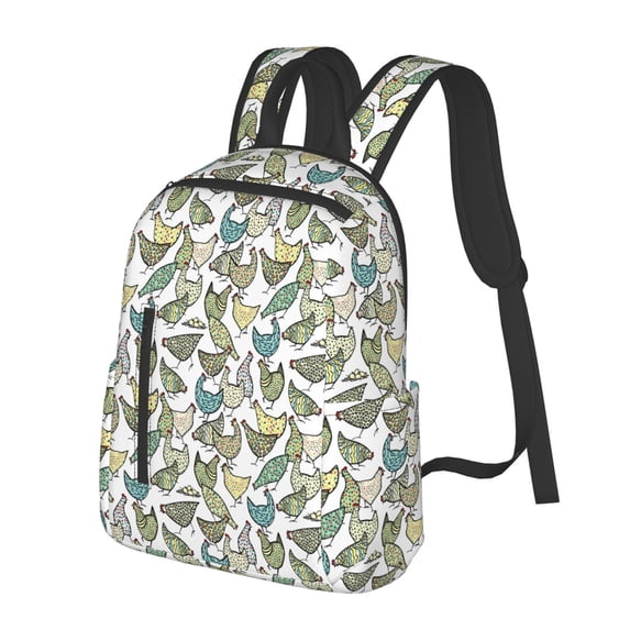 Balery Funny Chicken Lightweight Backpack for Men and Women - Durable and Water-Resistant, Ideal for School, Work, Travel, and Everyday Use