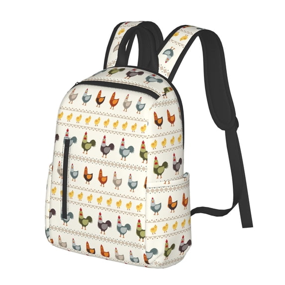 Balery Funny Chicken Lightweight Backpack for Men and Women - Durable and Water-Resistant, Ideal for School, Work, Travel, and Everyday Use