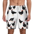 thumbnail image 1 of Balery Funny Chicken Mens Swim Trunks Swim Shorts for Men Quick Dry Inseam Beach Shorts with Compression Liner Pocket-3X-Large, 1 of 9