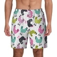 thumbnail image 1 of Balery Funny Chicken Mens Swim Trunks Swim Shorts for Men Quick Dry Inseam Beach Shorts with Compression Liner Pocket-X-Large, 1 of 9