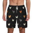 thumbnail image 1 of Balery Funny Chicken Mens Swim Trunks Swim Shorts for Men Quick Dry Inseam Beach Shorts with Compression Liner Pocket-X-Large, 1 of 9