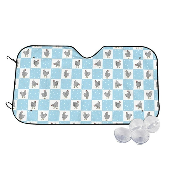 Balery Funny Chicken Print Car Windshield Sun Shade,Windshield Sunshade for Car Pickup Truck SUV Accessories-Medium