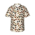 thumbnail image 1 of Balery Funny Chicken Print Men's Hawaiian Shirts Short Sleeve Beach Shirt Relaxed Fit Vacation Button Down Shirts-3X-Large, 1 of 9