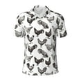 thumbnail image 1 of Balery Funny Chicken Printed Men’s Short Sleeve Polo Shirt, Midweight Men's Shirt,Golf Polo shirts -Small, 1 of 9