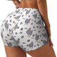 thumbnail image 1 of Balery Funny Chicken Printed Workout Shorts for Women Seamless Scrunch Short Gym Yoga Running Sport Active Exercise Fitness Shorts-XX-Large, 1 of 8