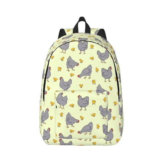 Balery Funny Chicken Vintage Canvas Backpack for Men and Women - Large Capacity, Durable Travel Laptop Bag for School, Work, Hiking, and Outdoor Activities