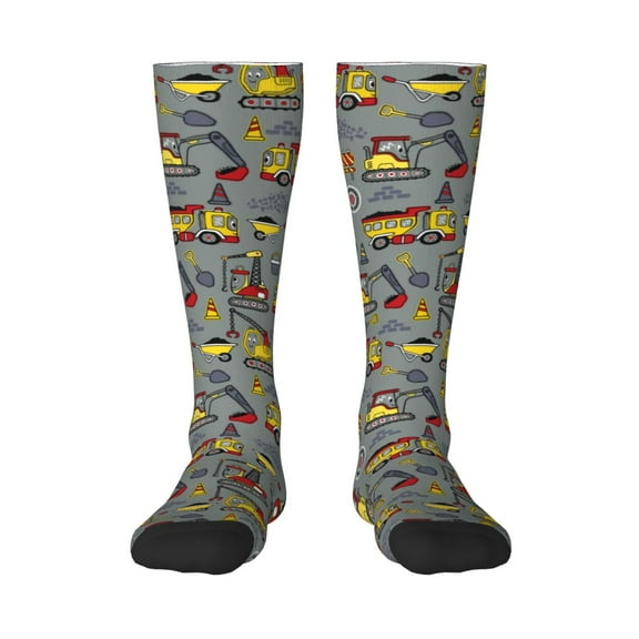 Balery Funny Construction Fun Novelty Socks Men'S Women'S Crew Socks Funny Crazy Novelty Socks Quirky And Cool Socks