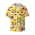 thumbnail image 1 of Balery Funny Construction Vehicles Men's Casual Button Down Shirt Short Sleeve Textured Summer Cuban Beach Shirts-3X-Large, 1 of 7