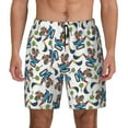 thumbnail image 1 of Balery Funny Excavator Mens Swim Trunks Swim Shorts for Men Quick Dry Inseam Beach Shorts with Compression Liner Pocket-, 1 of 9