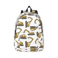 thumbnail image 1 of Balery Funny Excavator Vintage Canvas Backpack for Men and Women - Large Capacity, Durable Travel Laptop Bag for School, Work, Hiking, and Outdoor Activities, 1 of 7