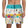 thumbnail image 1 of Balery Funny Farm Mens Swim Trunks Swim Shorts for Men Quick Dry Inseam Beach Shorts with Compression Liner Pocket-Medium, 1 of 9