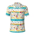 thumbnail image 1 of Balery Funny Farm Printed Men’s Short Sleeve Polo Shirt, Midweight Men's Shirt,Golf Polo shirts -Medium, 1 of 9
